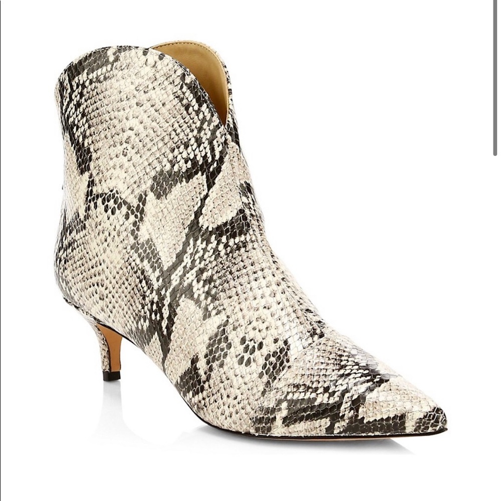 SCHUTZ Rosyen Python Leather Ankle Bootie Size 9